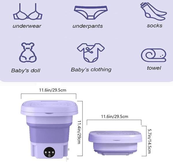Mini Lavadora Plegable Portátil